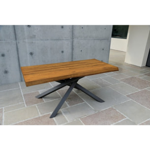 Tavolo BOLGHERI massello rovere nodato sp. 6 160x90 cm (Grano)