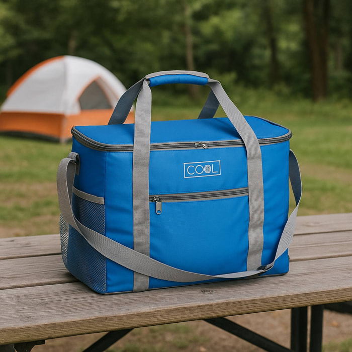 Well Home Bolsa Nevera de Poliéster Ripstop de 20 Litros en Azul Brillante 34x20x29cm