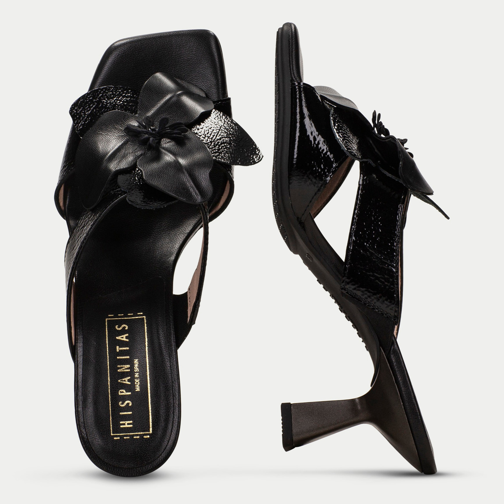 Sandalia Destalonada Danielle Negro 6 cm