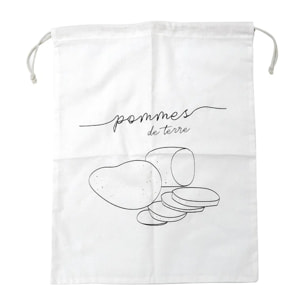 Sac de conservation pour pommes de terre en coton Fackelmann Nature