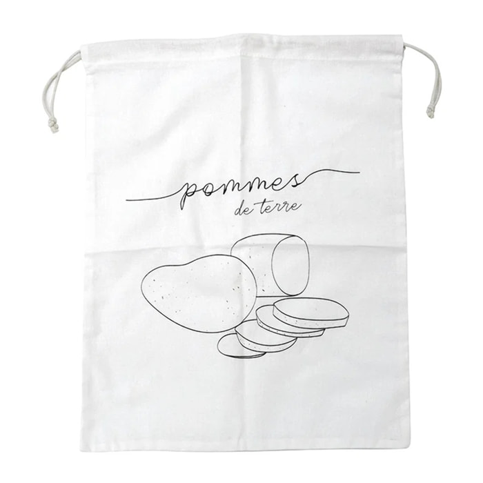 Sac de conservation pour pommes de terre en coton Fackelmann Nature