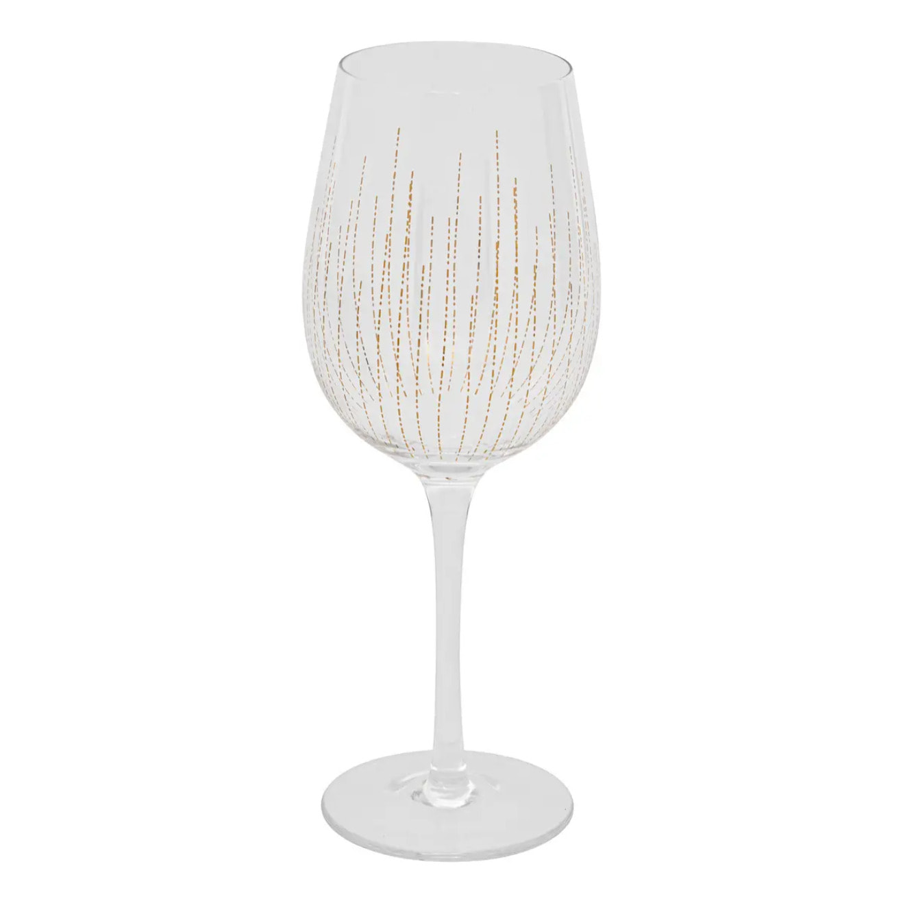 Lot de 4 verres à vin Lunis 38cl doré