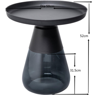 Table d'appoint Bottiglia 50cm noire Kare Design