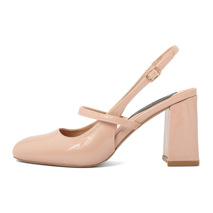 Slingback Donna colore Beige-Altezza tacco:9cm