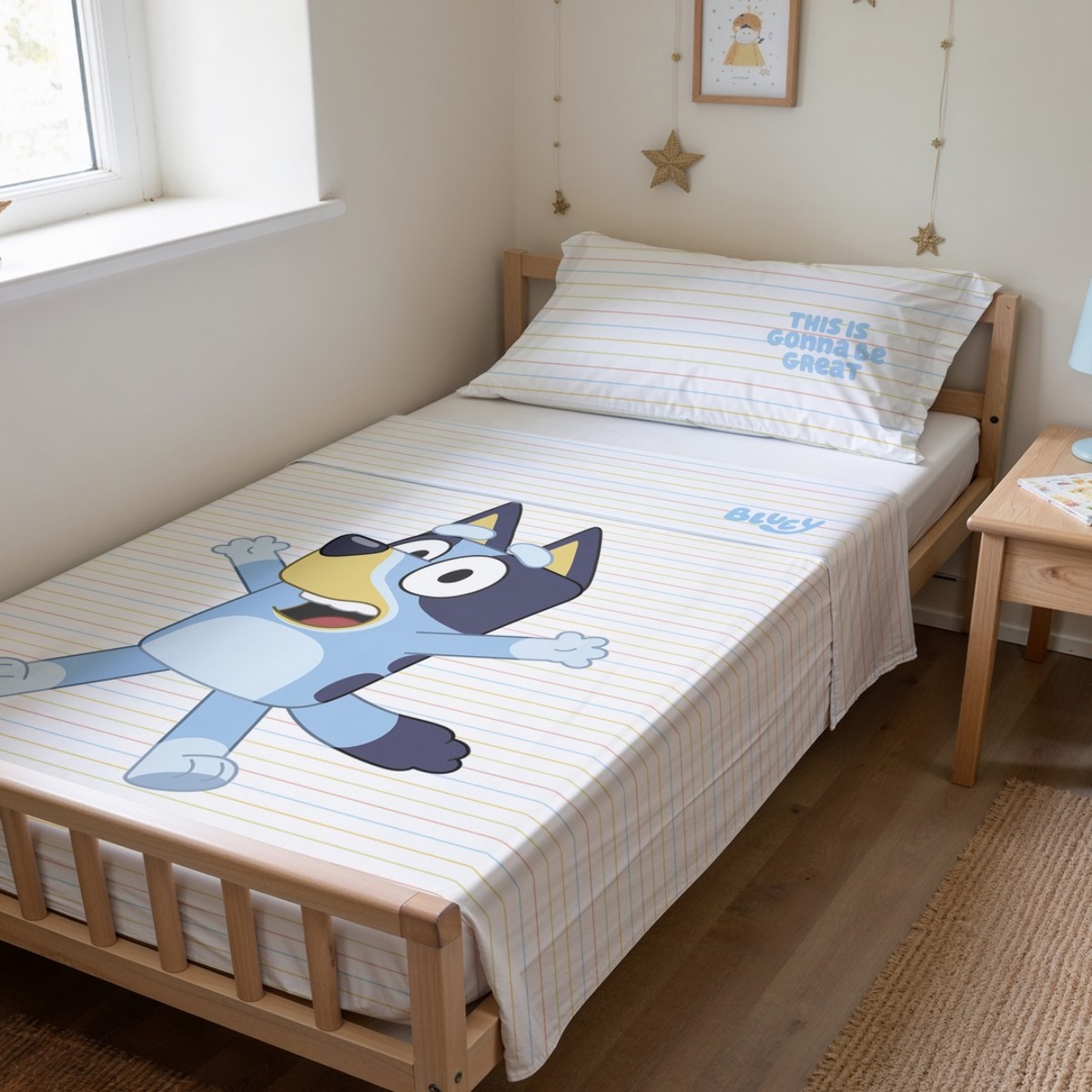 Sábana encimera BLUEY + funda almohada 45x110 .
