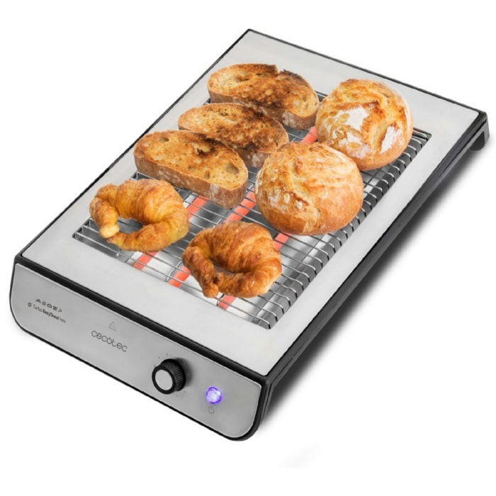 Cecotec Grille-pain plat Turbo EasyToast Inox