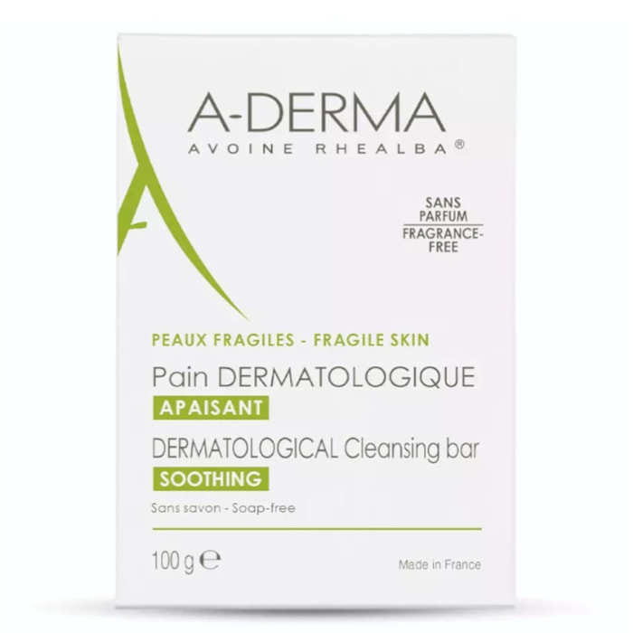 Pain Dermatologique Apaisant - Sans Savon Peaux Fragiles 100 g