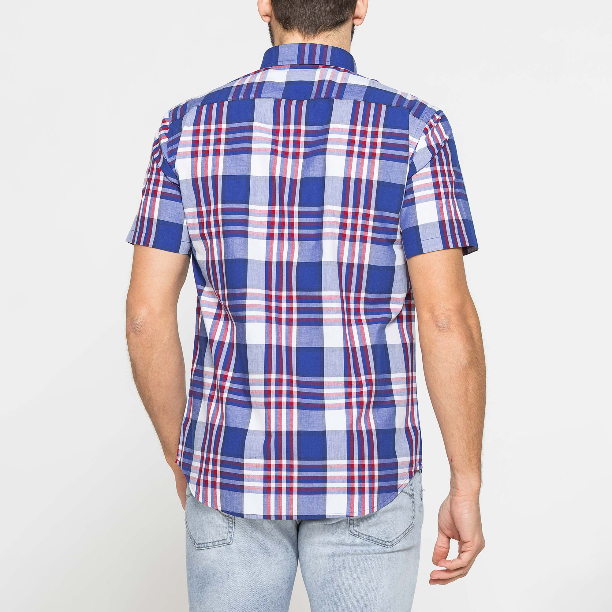 CAMICIA A MANICA CORTA IN COTONE CON FANTASIA