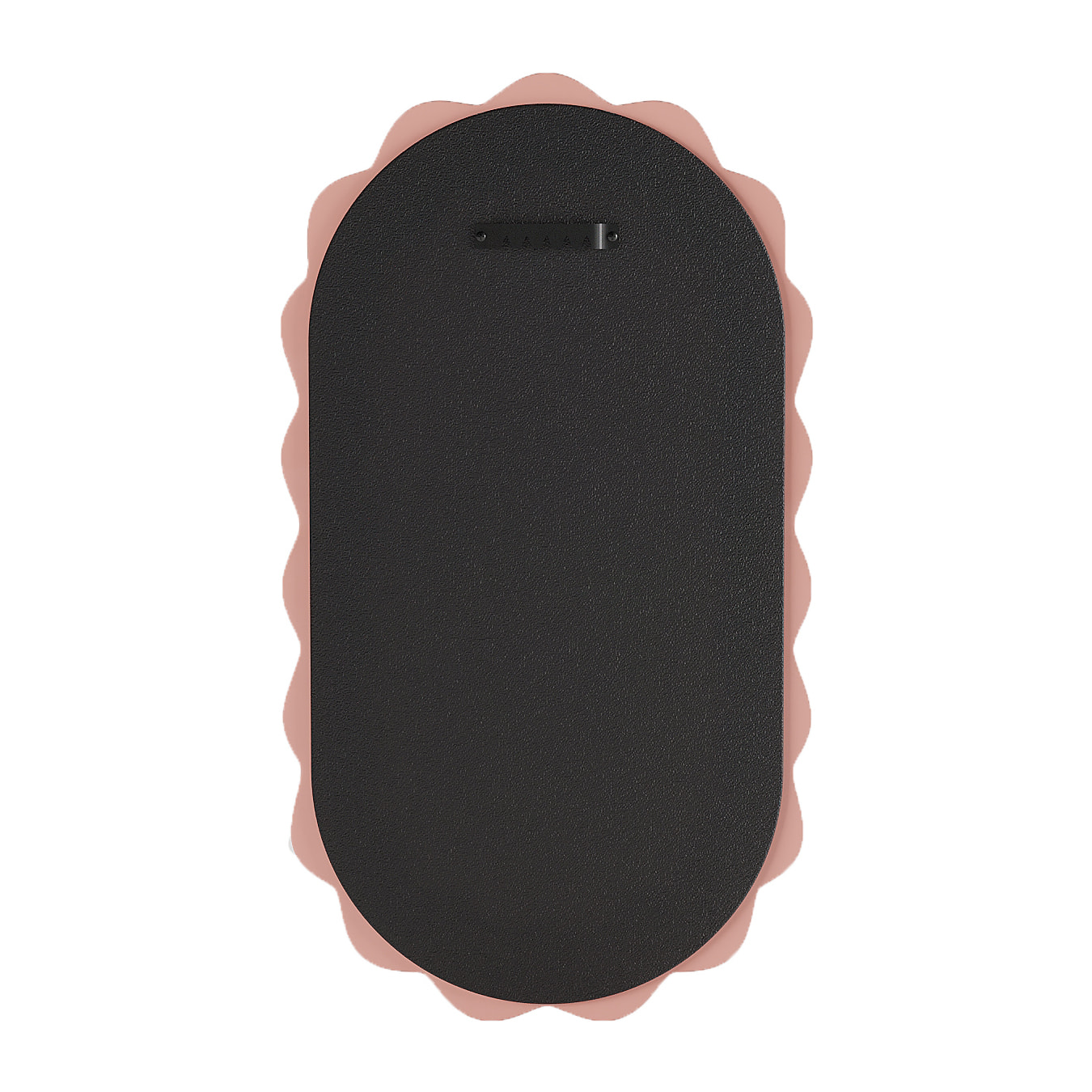 Brooklyn - Miroir mural ovale en céramique ondulée rose