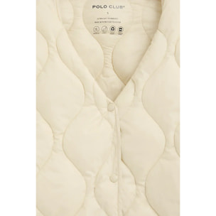 Chaqueta ultraligera Paloma color crema con logo Polo Club
