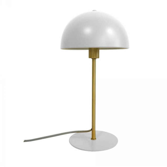 Bonnet - Lampe à poser champignon en métal - Couleur - Blanc