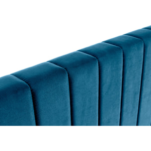 Tête de lit en tissu velours bleu L170 cm NEHA
