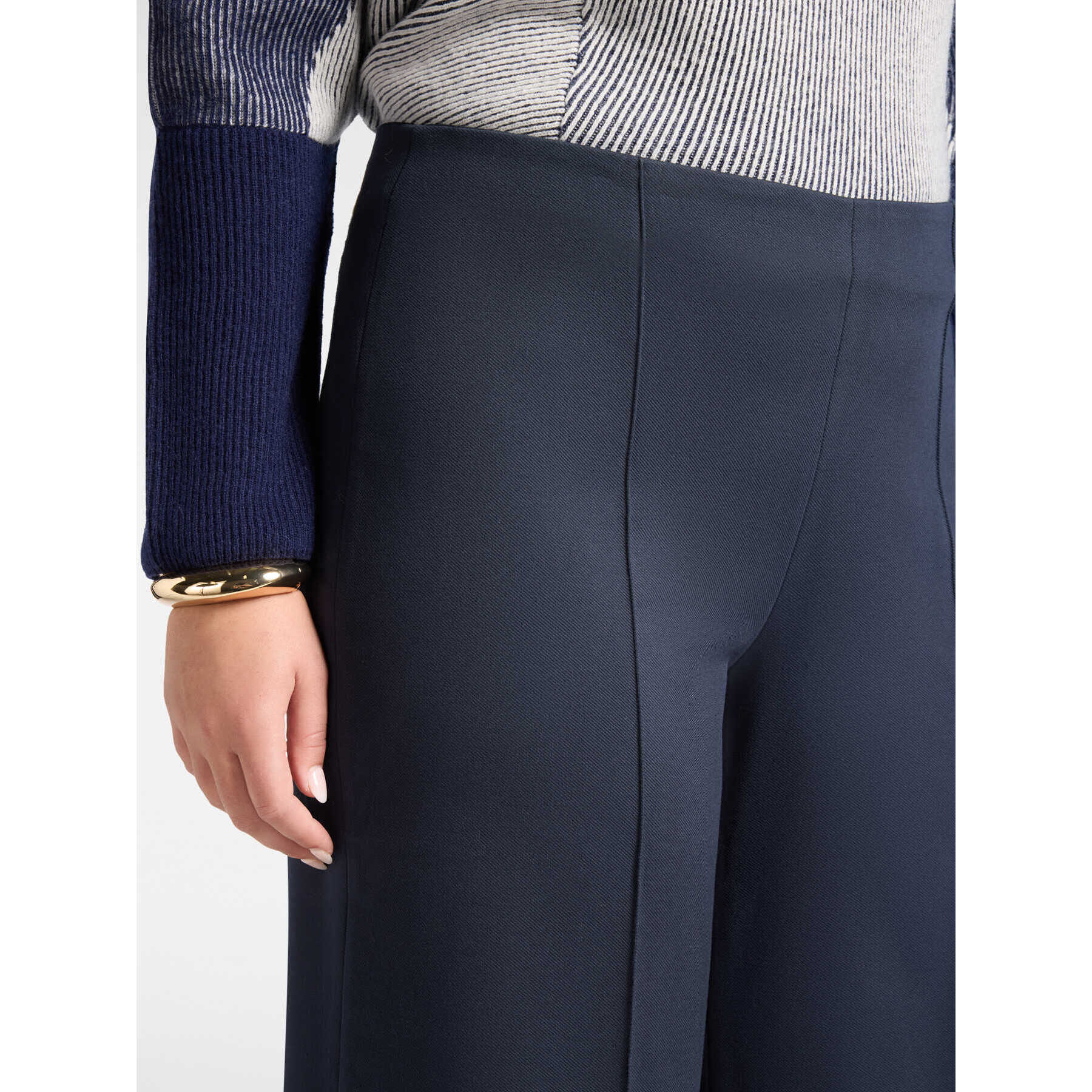 Elena Mirò - Pantaloni in jersey misto viscosa - Blu