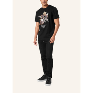 PHILIPP PLEIN Camiseta de cuello redondo y manga corta EAGLE