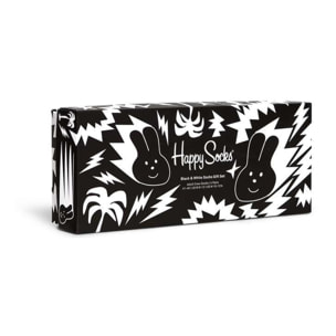 Calcetines 4-pack black and white gift box set