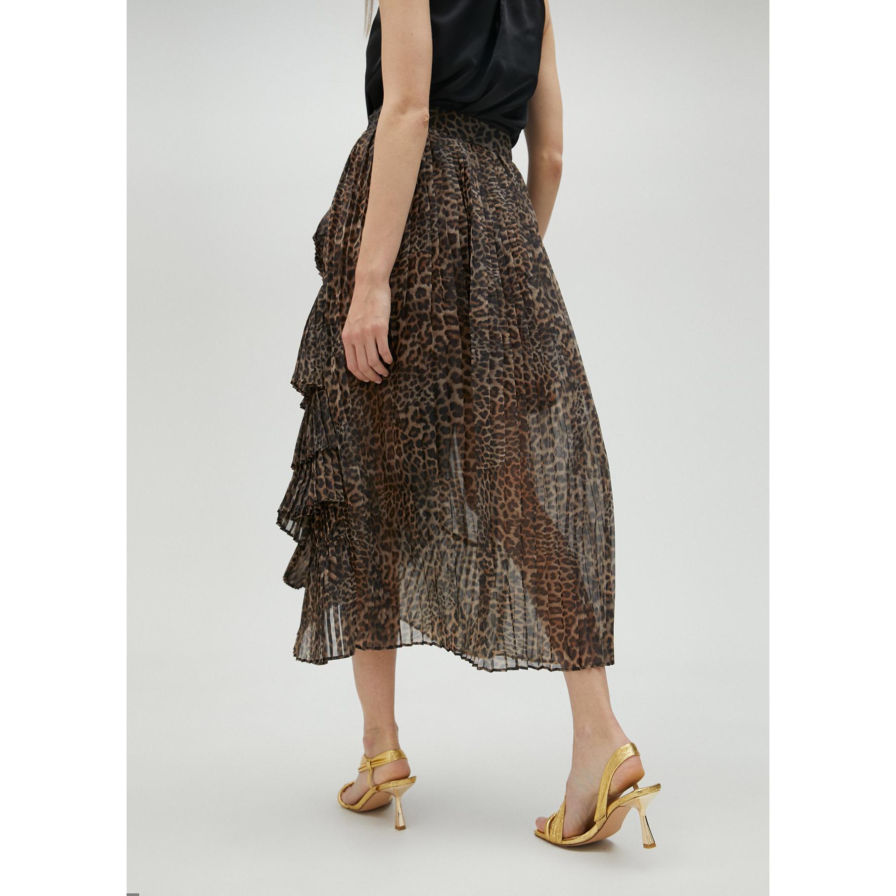 Gonna volant plissettata