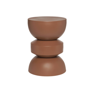 Table d'appoint. bout de canapé. table de chevet en métal. terracotta. Assa. Ø32 x H 44.5cm