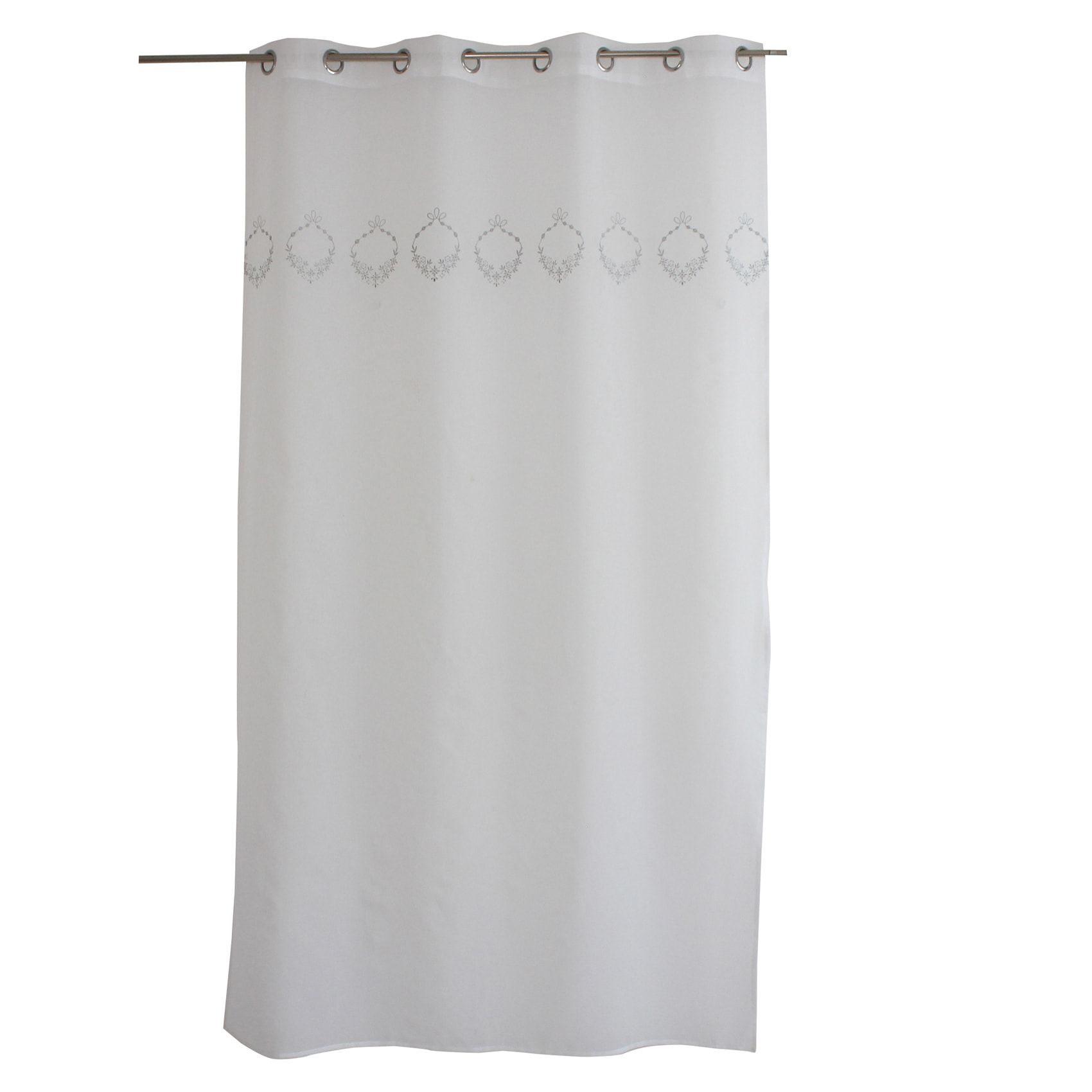 Voilage orné de broderies - Beige