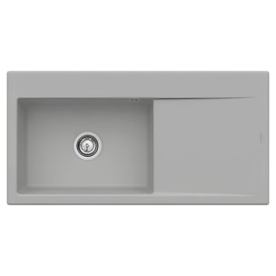 Evier a encastrer Subway Style 60 vidage auto Fossil CeramicPlus cuve a gauche