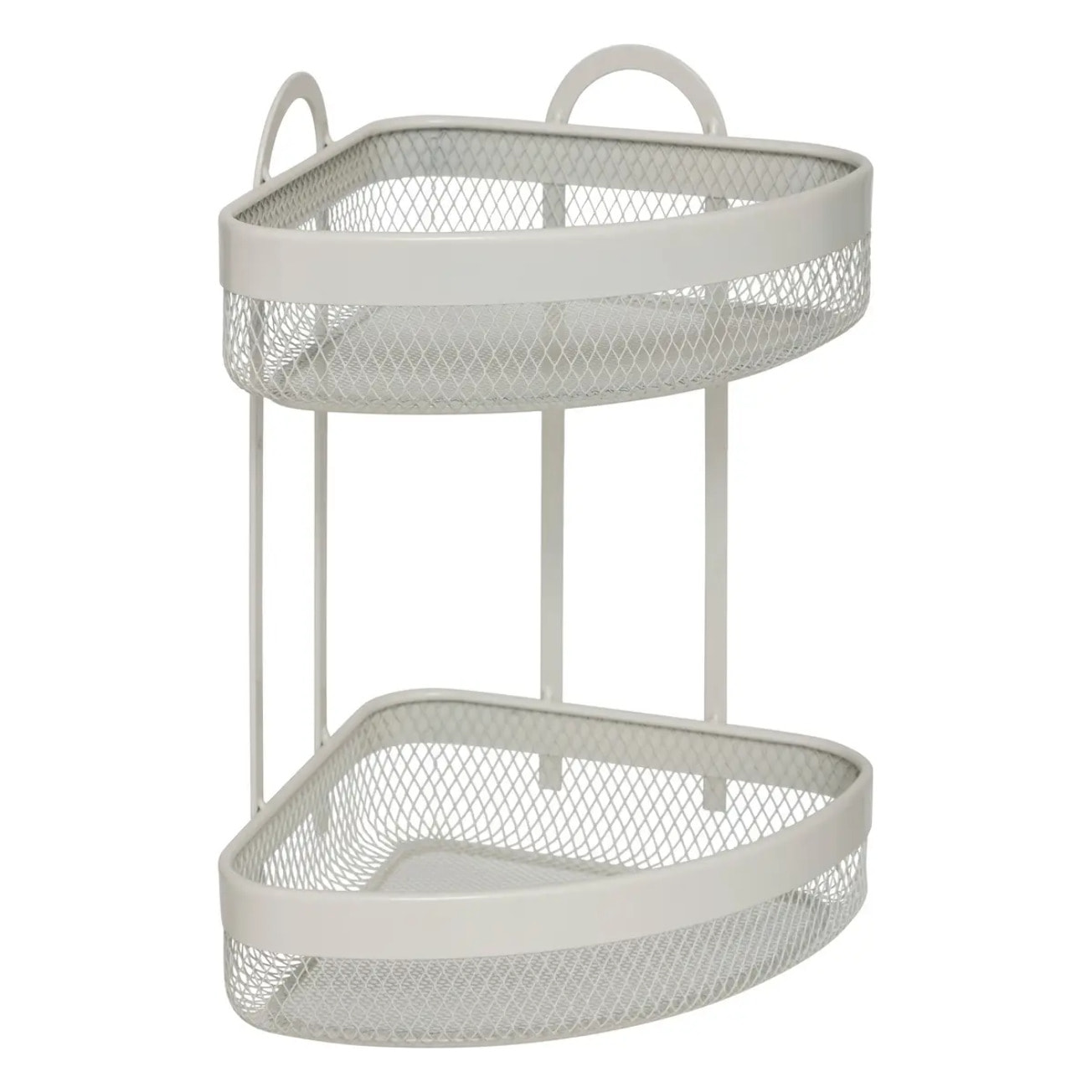 Étagère d'angle "Mayaj" en acier beige 23x23cm
