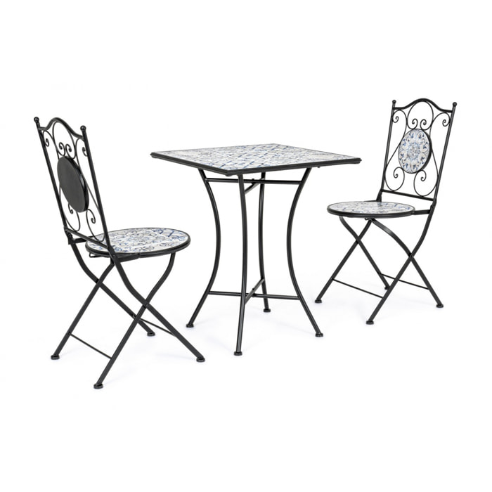 Set ERICE tavolo e 2 sedie pieghevoli