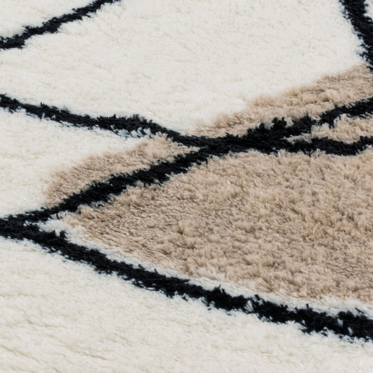 Tapis shaggy tissé motif géométrique CENU
