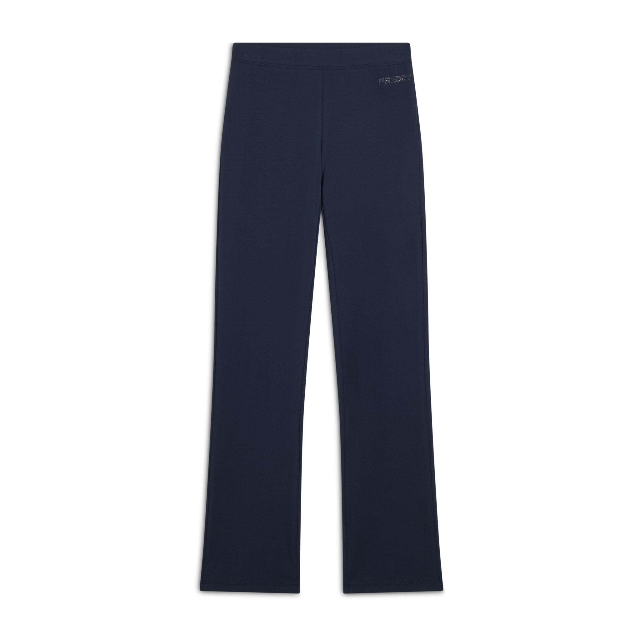 Pantaloni donna regular fit in jersey con gamba dritta