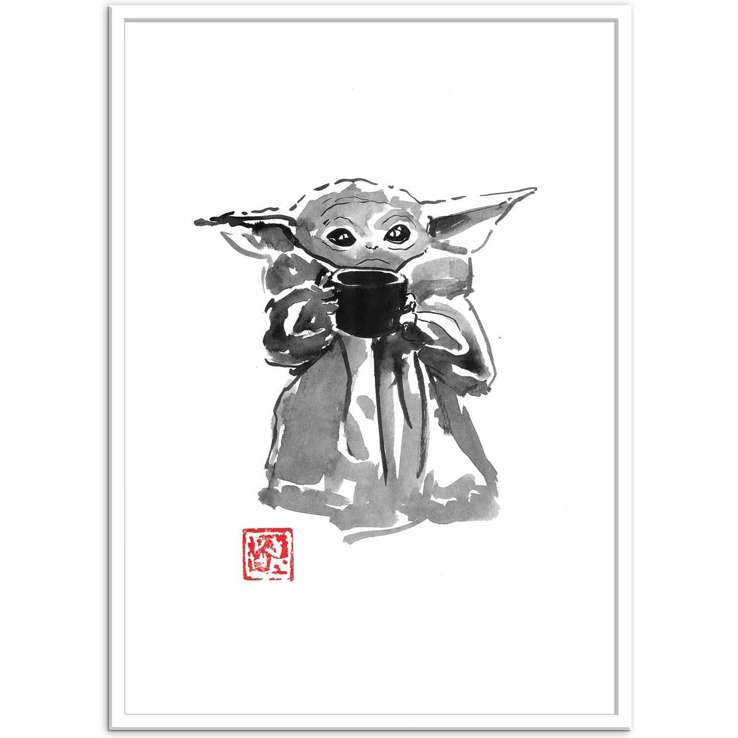 Affiche - Baby Yoda - Pechane Sumie