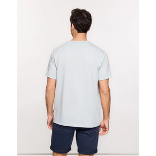 Camiseta Líneas Finas Azul Celeste - Malak