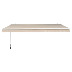 Toldo con Ángulo Ajustable de Aluminio 2.95x2.5m Crema