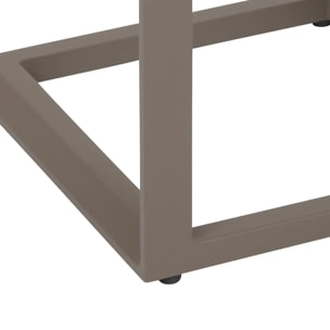 Table d'appoint de jardin Evasion 38x38cm café