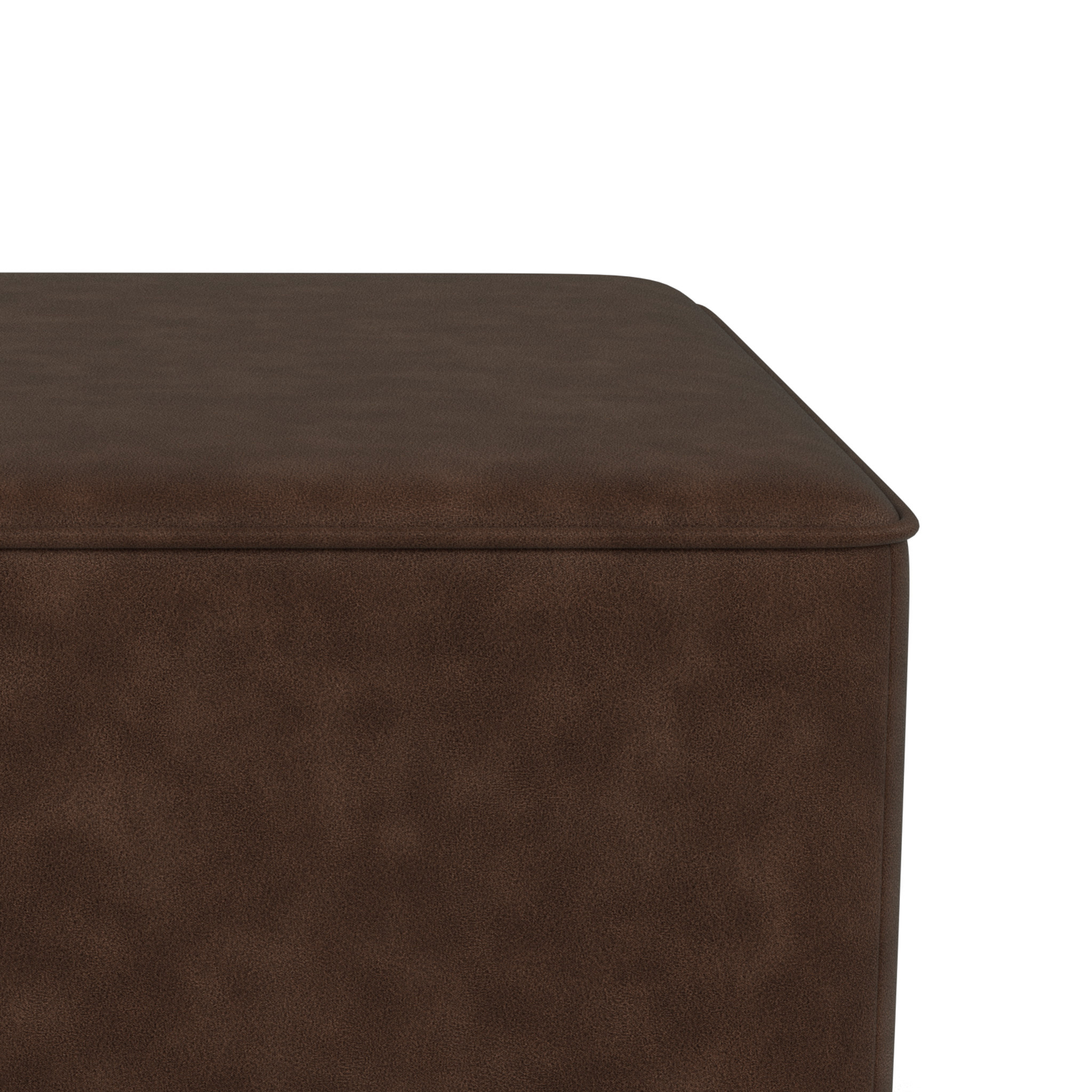 Topaze - pouf en simili - Marron