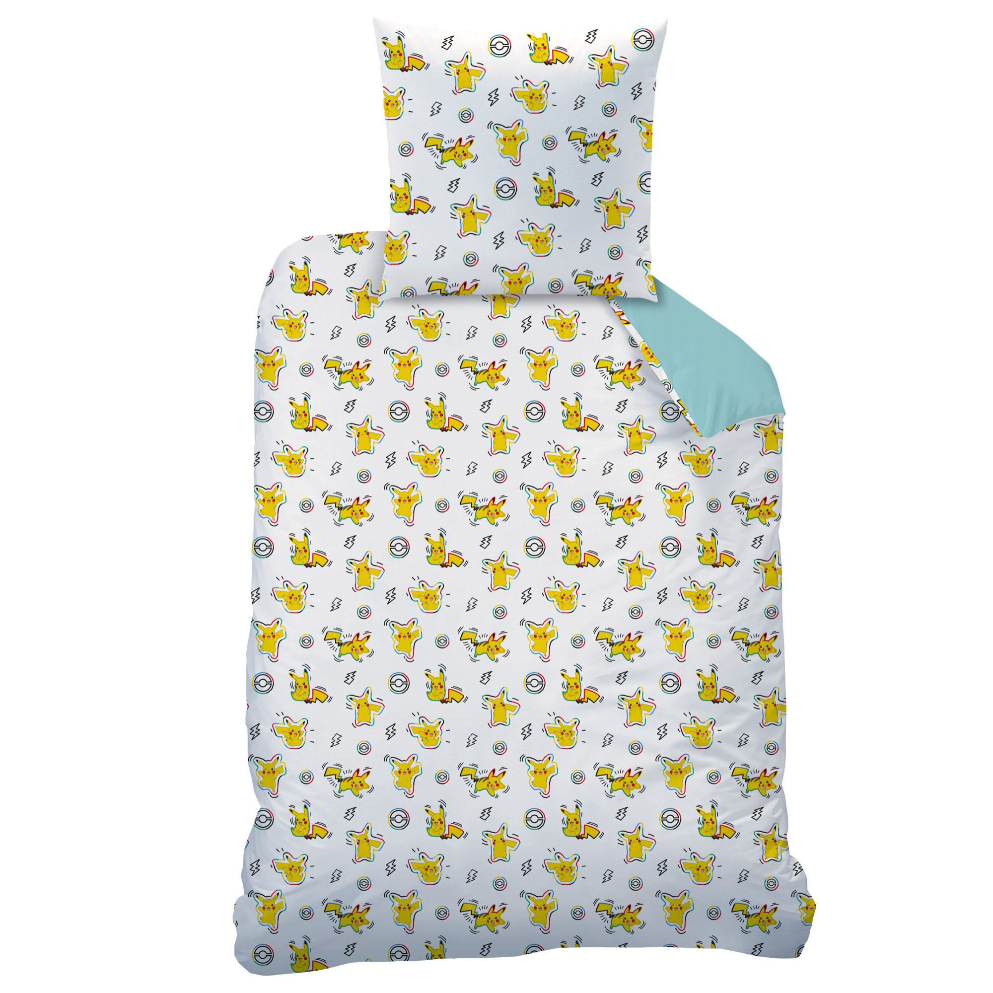 Parure de lit imprimée 100% coton, POKEMON ANIMATION