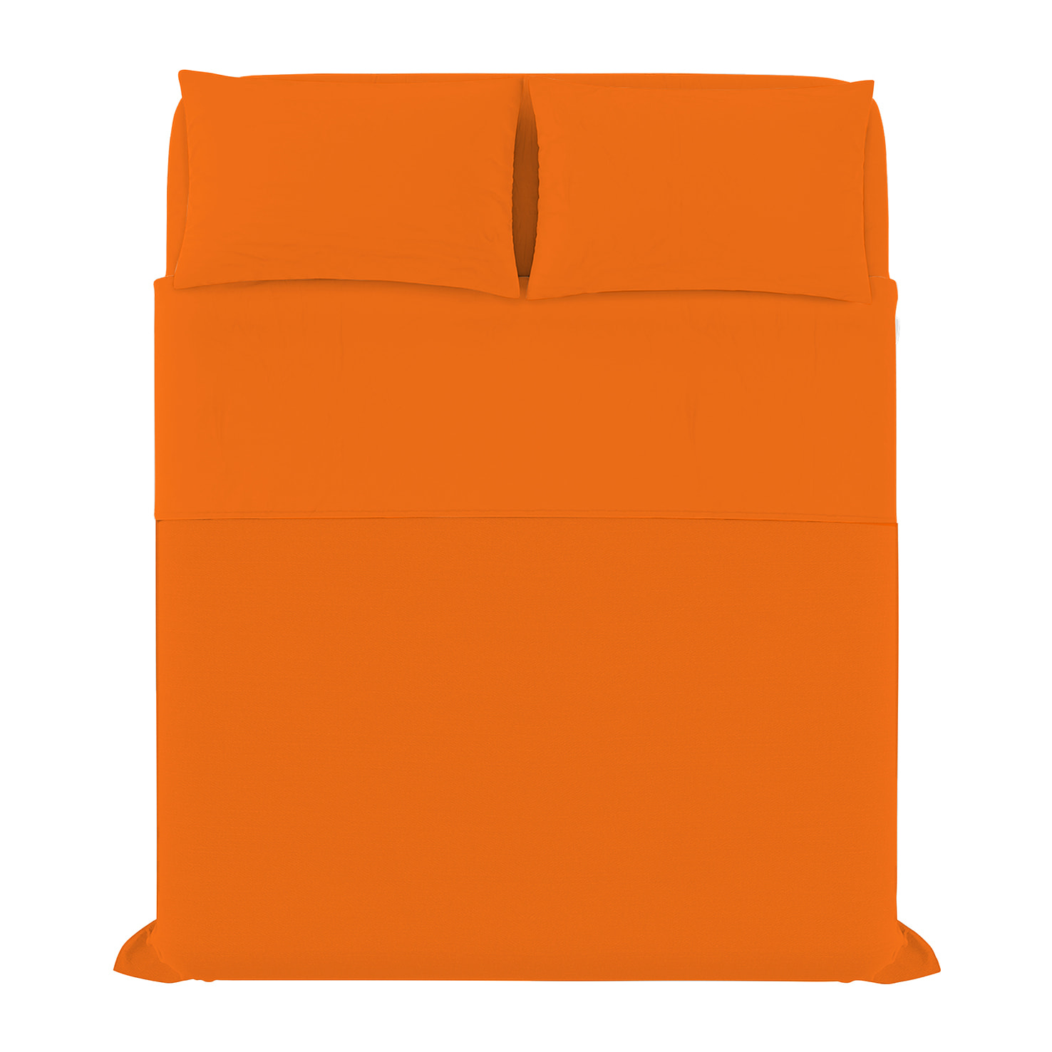 COMPLETO LETTO ELEGANT, 100% Microfibra, No Stiro - ARANCIONE
