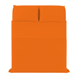 COMPLETO LETTO ELEGANT, 100% Microfibra, No Stiro - ARANCIONE
