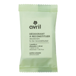 Déodorant à Reconstituer - Pastille à Dissoudre Parfum Amande