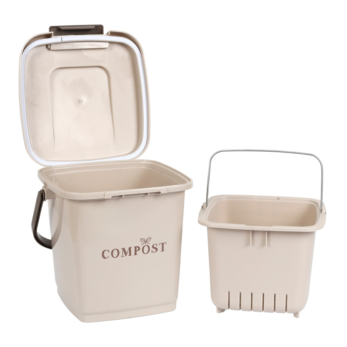 Poubelle A Compost Seau Perfore Et Couvercle