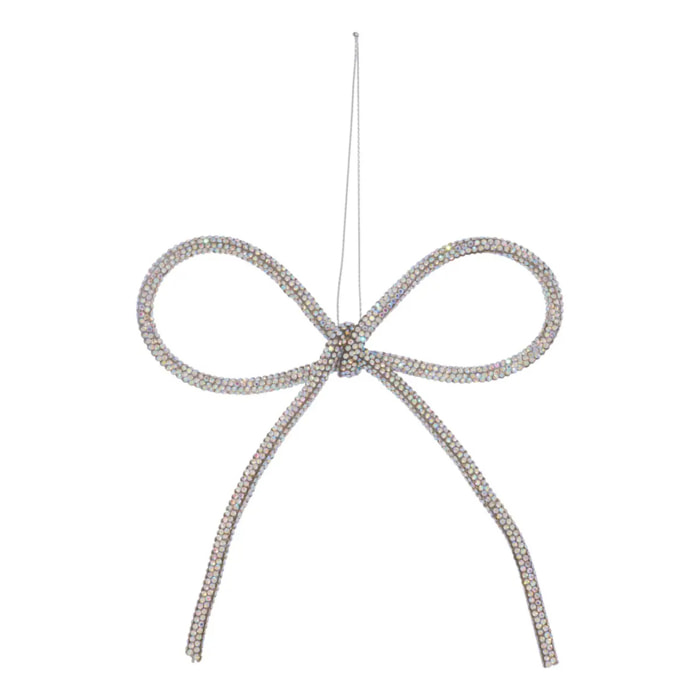 SDN METAL NOEUD STRASS 14CM
