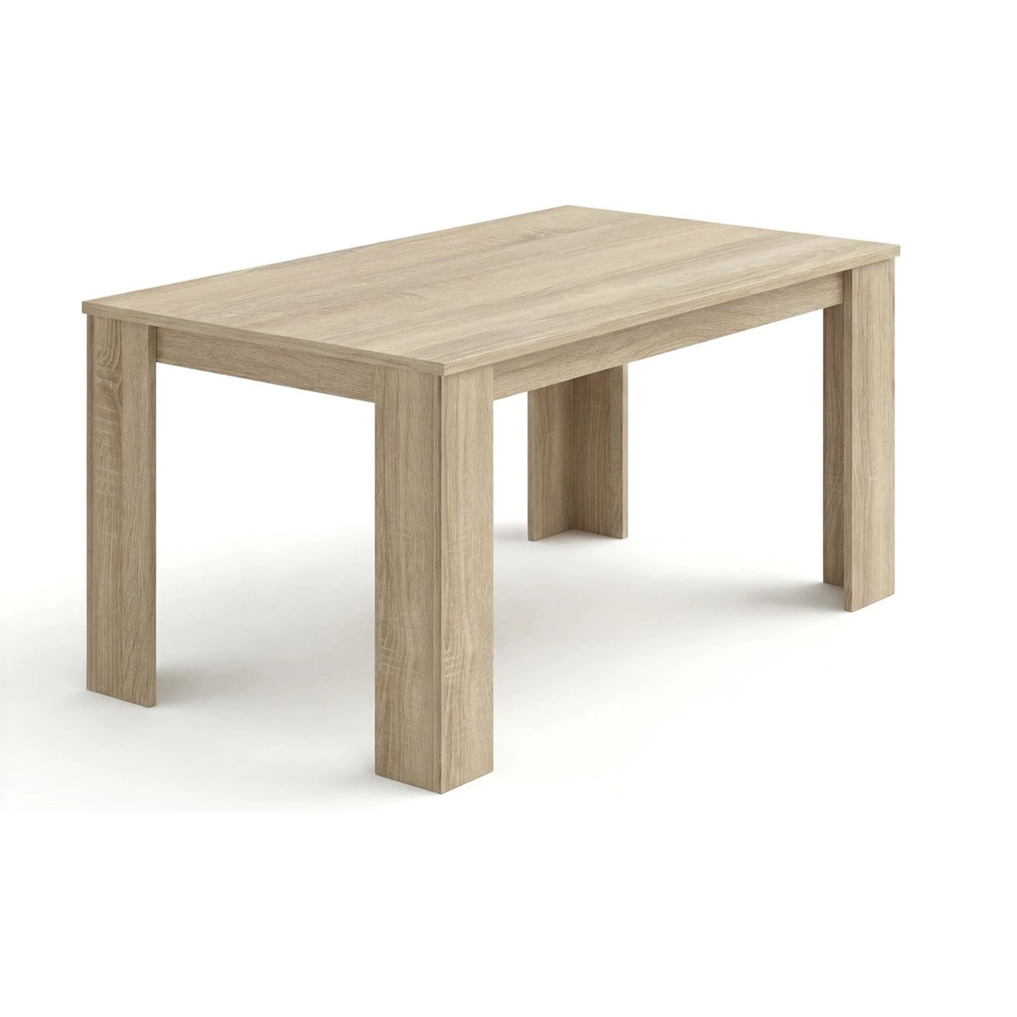 Mesa de comedor fija en roble canadian 140X80 cm Naya Roble Canadian