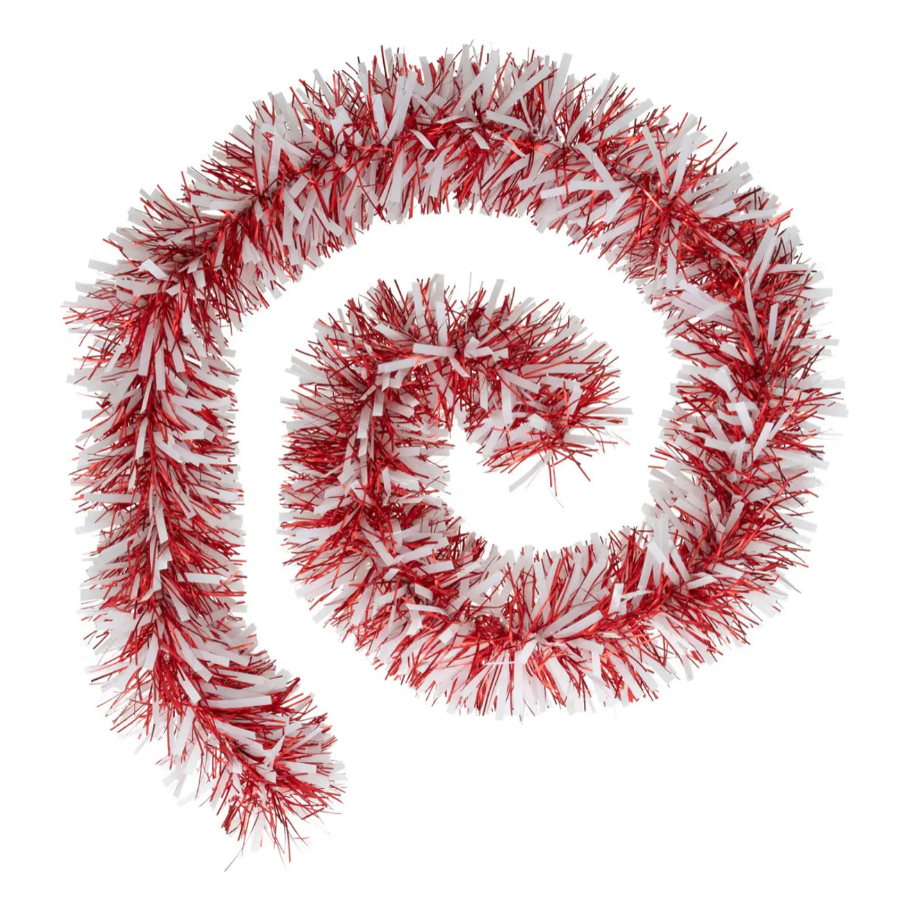 Guirlande de Noël boa 150x8x2m rouge et blanc