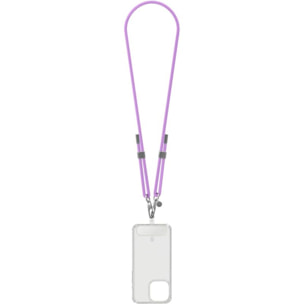 Bandoulière FORCE CASE Cordon violet détails Silver