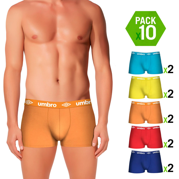 Pack 10 calzoncillos UMBRO en varios colores para hombre