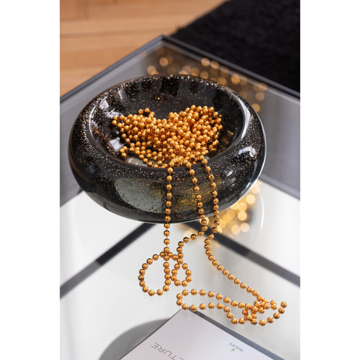J-Line bol décoratif Carol - verre - noir - small