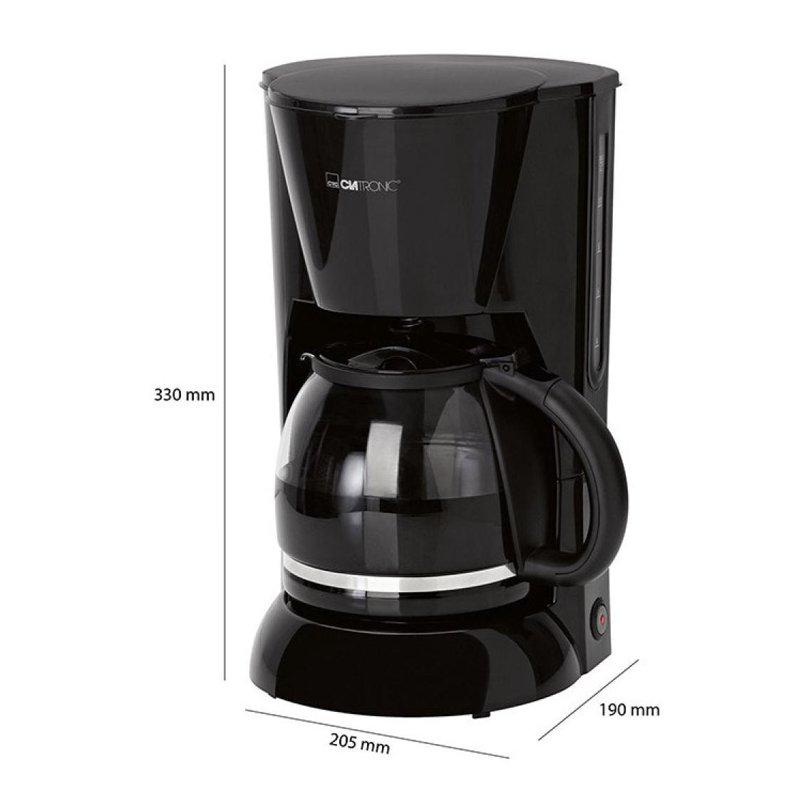 Cafetière 12-14 tasses 1,5L Clatronic KA 3473 Noir