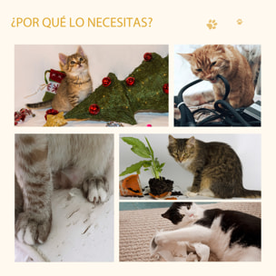 árbol para Gatos de 2 Niveles con Cueva Cama Superior Postes Rascadores de Sisal Natural Cojines Lavables y Bola de Juguete 35x35x81 cm Roble y Blanco