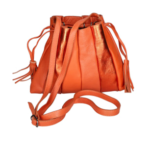 Borsa a tracolla  da donna In Vera pelle Made in Italy 25x21x4 cm