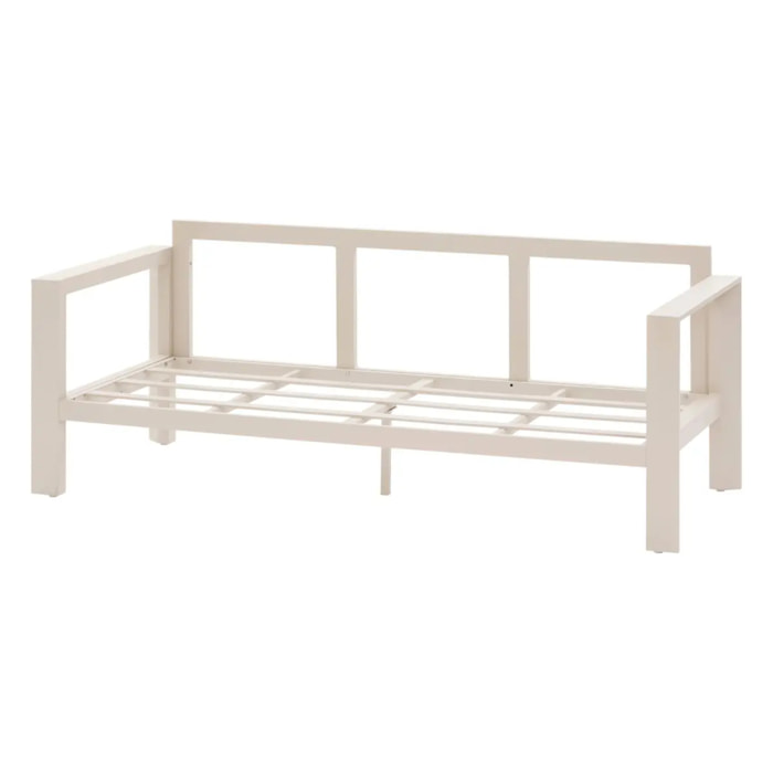 Canapé de jardin "Évasion" argile 3 places en polyester et aluminium