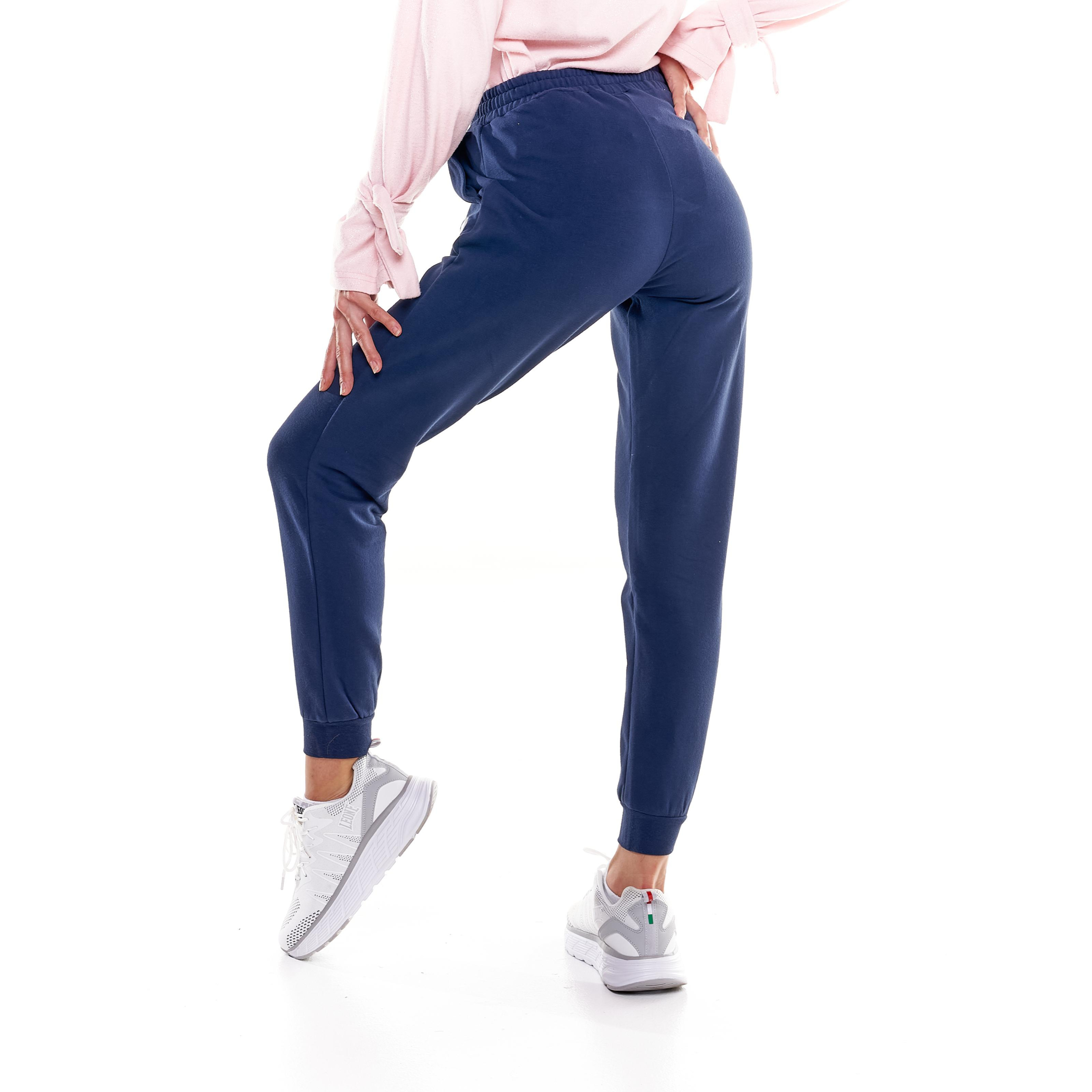 Pantaloni in felpa da donna con polsini Basic