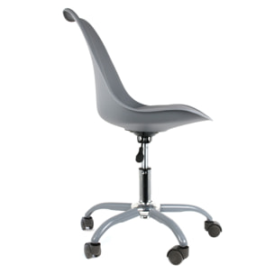 Chaise A Roulettes Kiruna Gris