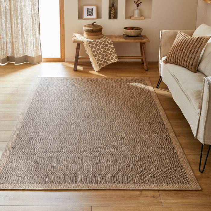 Tapis moderne effet jute naturel